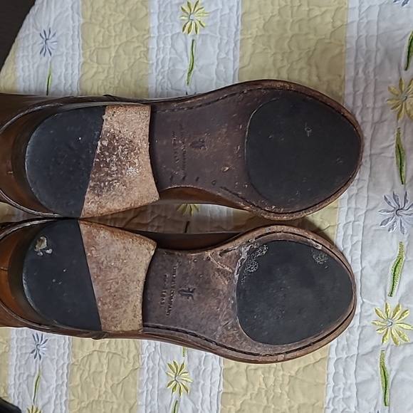 Frye Lindsay Plate Cognac Brown Tall Riding Boots Size 7 B - Picture 7 of 10